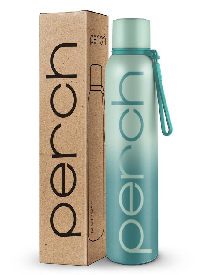 Perch Zion Hot and Cold Steel Water Bottle 720 ml, ISI Certified, Vacuum Insulated | for School, Gym, Office, Home | Leak Proof, BPA-Free | Flask for Kids, Men and Women | Cyan - Image 1